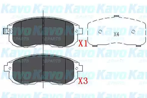 Комплект тормозных колодок KAVO PARTS KBP-6557