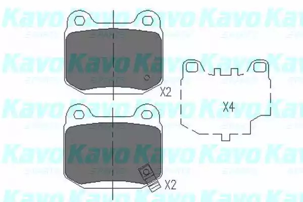 Комплект тормозных колодок KAVO PARTS KBP-6562
