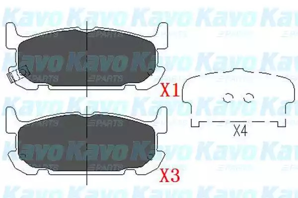 Комплект тормозных колодок KAVO PARTS KBP-6571