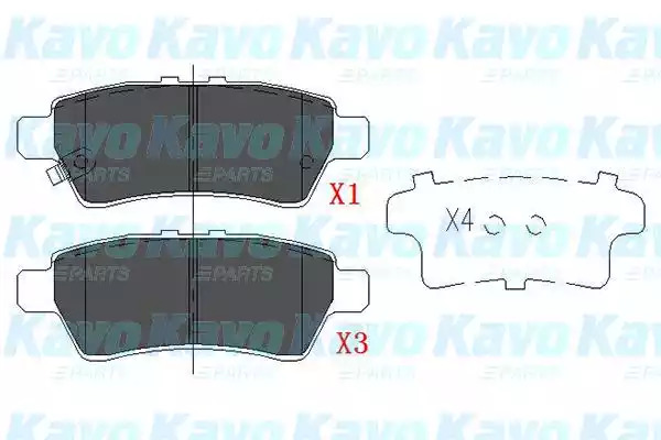 Комплект тормозных колодок KAVO PARTS KBP-6575