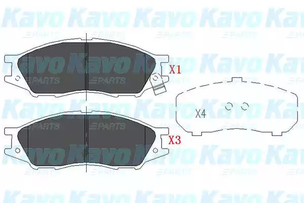 Комплект тормозных колодок KAVO PARTS KBP-6577