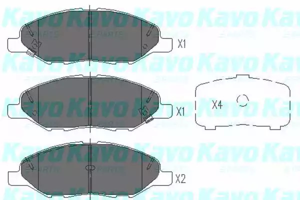 Комплект тормозных колодок KAVO PARTS KBP-6578
