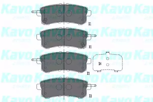 Комплект тормозных колодок KAVO PARTS KBP-6589