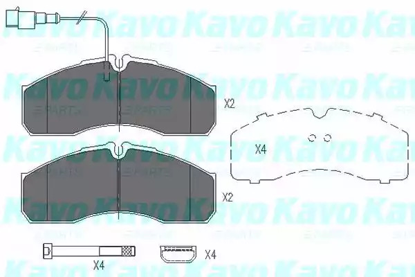 Комплект тормозных колодок KAVO PARTS KBP-6591