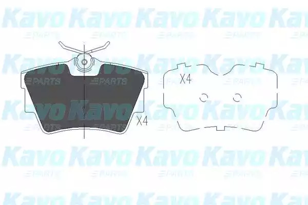 Комплект тормозных колодок KAVO PARTS KBP-6604
