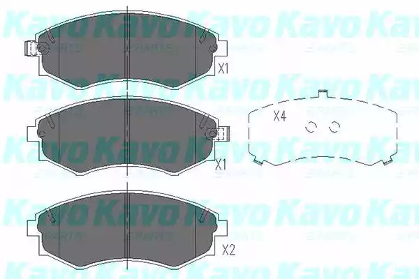 Комплект тормозных колодок KAVO PARTS KBP-7504