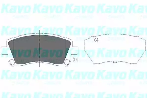 Комплект тормозных колодок KAVO PARTS KBP-8001