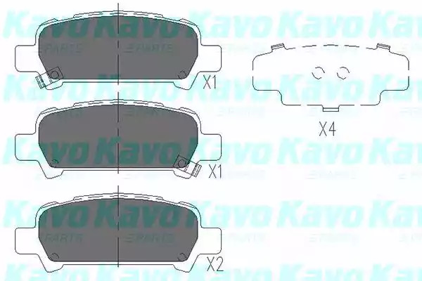 Комплект тормозных колодок KAVO PARTS KBP-8002