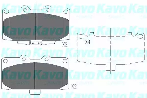 Комплект тормозных колодок KAVO PARTS KBP-8003