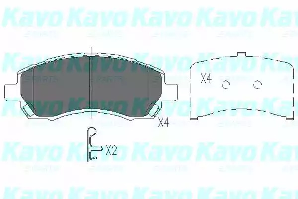 Комплект тормозных колодок KAVO PARTS KBP-8015