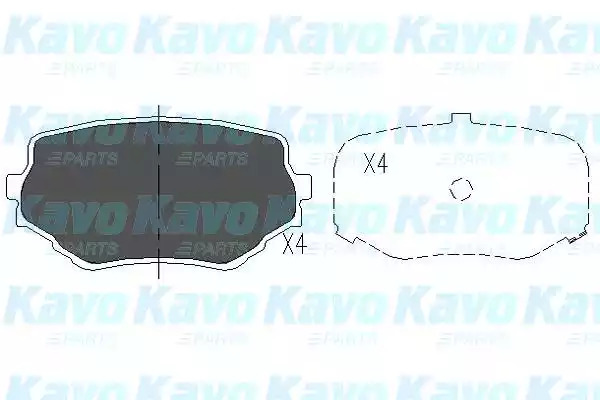 Комплект тормозных колодок KAVO PARTS KBP-8506