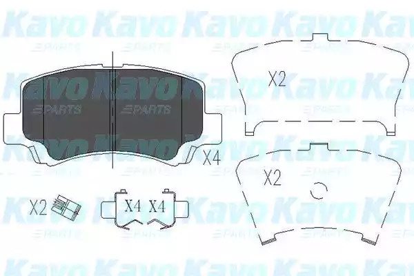 Комплект тормозных колодок KAVO PARTS KBP-8509