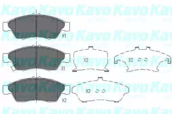 Комплект тормозных колодок KAVO PARTS KBP-8510