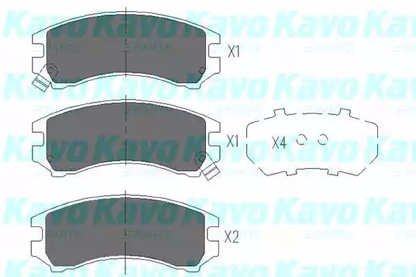 Комплект тормозных колодок KAVO PARTS KBP-8513