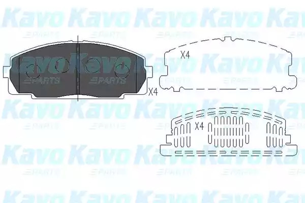 Комплект тормозных колодок KAVO PARTS KBP-9002