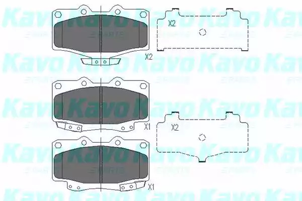 Комплект тормозных колодок KAVO PARTS KBP-9004