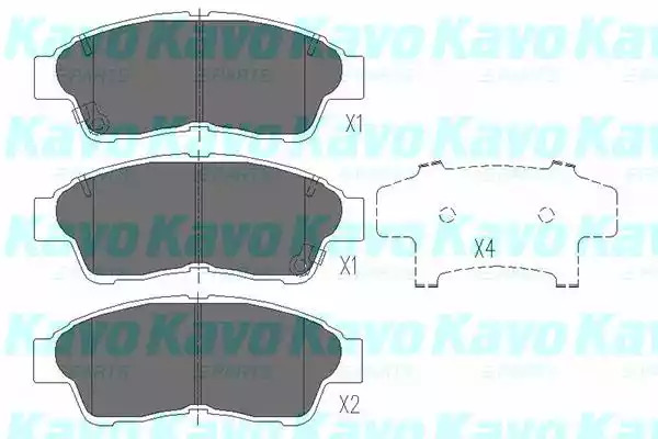 Комплект тормозных колодок KAVO PARTS KBP-9005