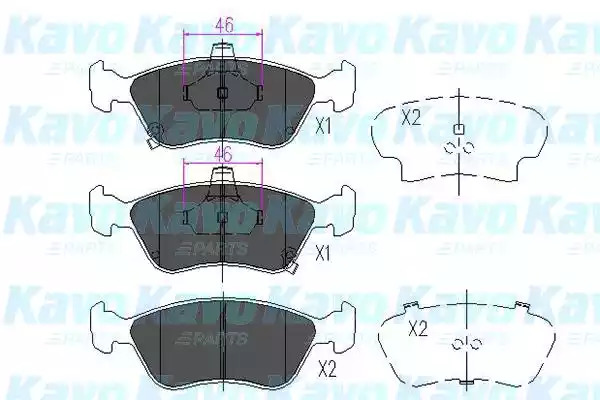 Комплект тормозных колодок KAVO PARTS KBP-9006