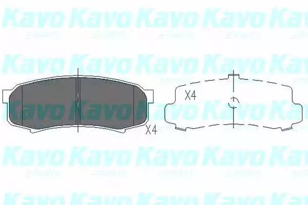 Комплект тормозных колодок KAVO PARTS KBP-9007