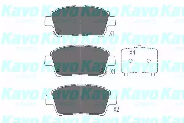 Комплект тормозных колодок KAVO PARTS KBP-9009