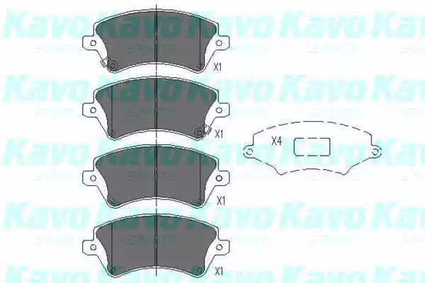 Комплект тормозных колодок KAVO PARTS KBP-9012