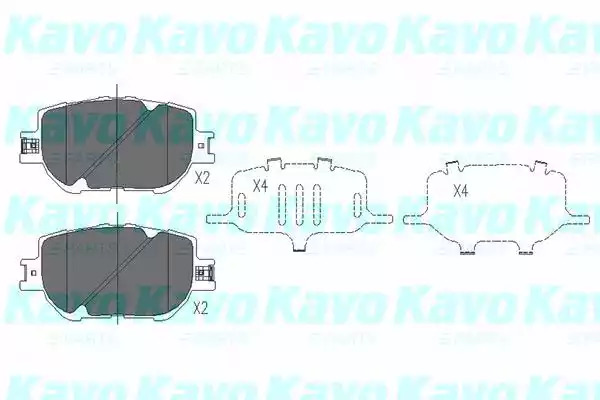 Комплект тормозных колодок KAVO PARTS KBP-9015