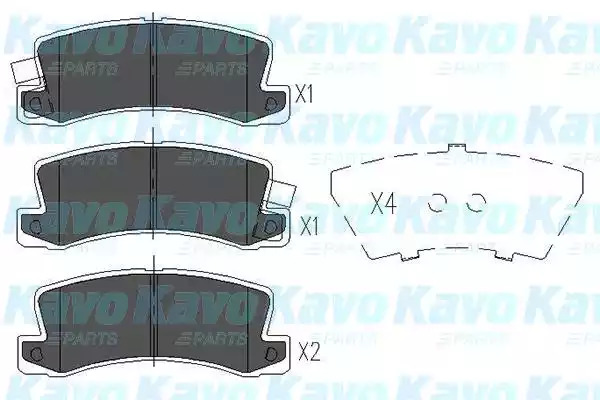 Комплект тормозных колодок KAVO PARTS KBP-9022