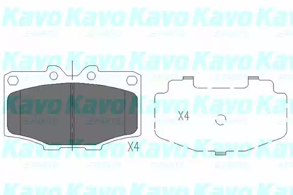 Комплект тормозных колодок KAVO PARTS KBP-9028