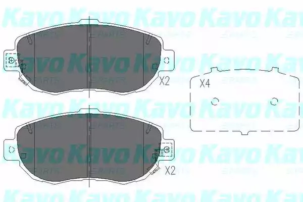 Комплект тормозных колодок KAVO PARTS KBP-9044