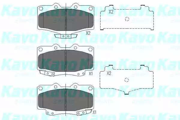 Комплект тормозных колодок KAVO PARTS KBP-9054