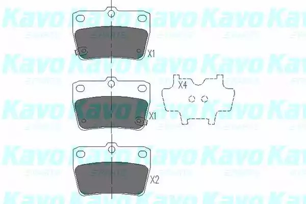 Комплект тормозных колодок KAVO PARTS KBP-9068