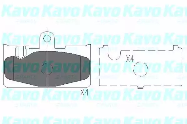 Комплект тормозных колодок KAVO PARTS KBP-9073