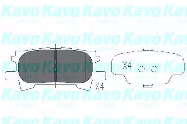 Комплект тормозных колодок KAVO PARTS KBP-9078