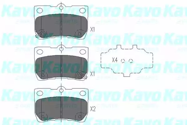 Комплект тормозных колодок KAVO PARTS KBP-9083