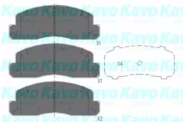 Комплект тормозных колодок KAVO PARTS KBP-9088