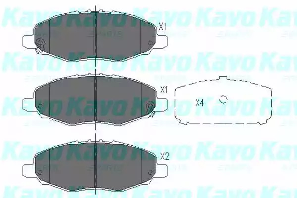 Комплект тормозных колодок KAVO PARTS KBP-9093