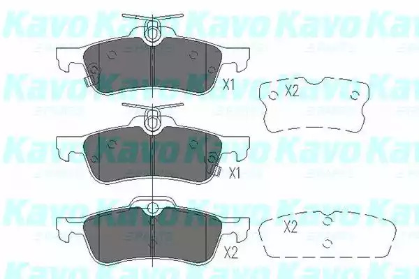 Комплект тормозных колодок KAVO PARTS KBP-9106