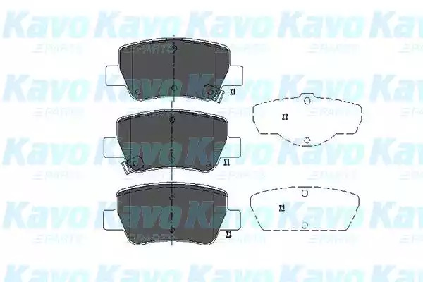 Комплект тормозных колодок KAVO PARTS KBP-9107