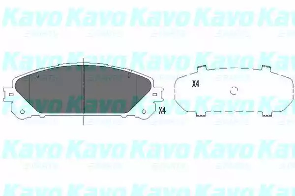 Комплект тормозных колодок KAVO PARTS KBP-9116