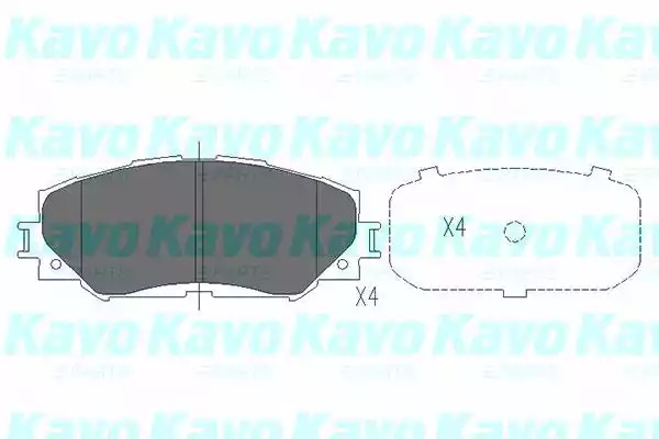 Комплект тормозных колодок KAVO PARTS KBP-9120