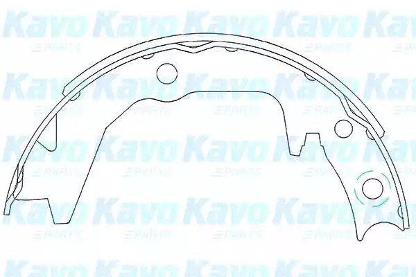 Комлект тормозных накладок KAVO PARTS KBS-6404
