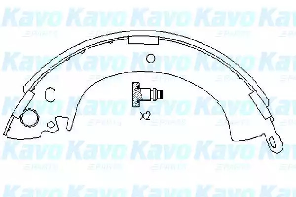 Комлект тормозных накладок KAVO PARTS KBS-6408