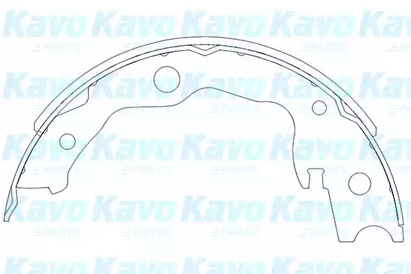 Комлект тормозных накладок KAVO PARTS KBS-7403