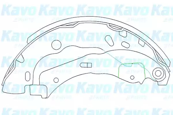 Комлект тормозных накладок KAVO PARTS KBS-7407