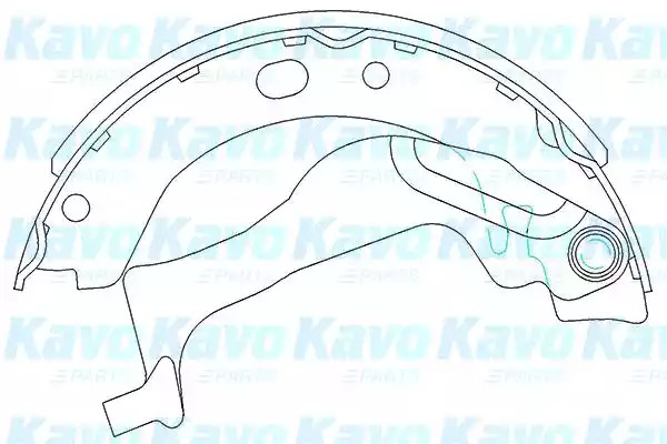 Комлект тормозных накладок KAVO PARTS KBS-9909