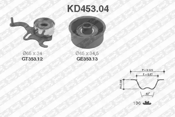 Ременный комплект SNR KD453.04