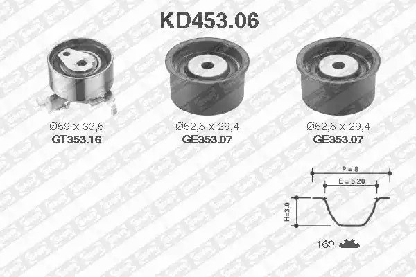 Ременный комплект SNR KD453.06