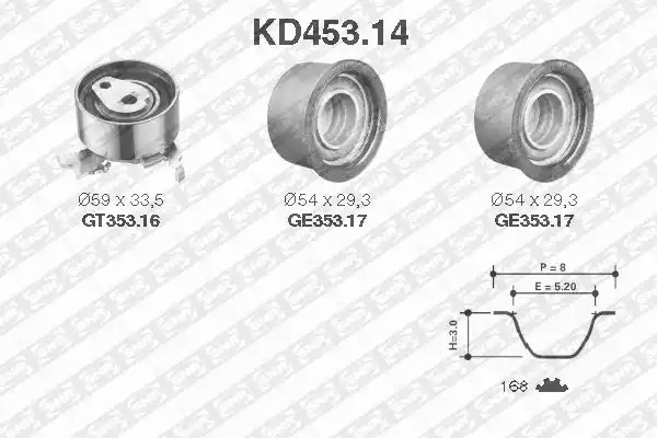 Ременный комплект SNR KD453.14