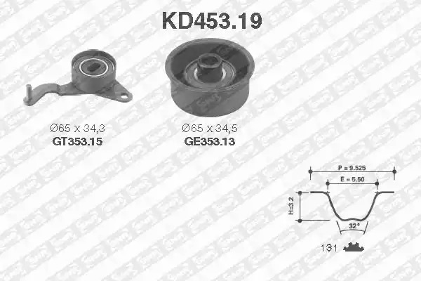 Ременный комплект SNR KD453.19