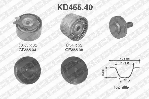 Ременный комплект SNR KD455.40